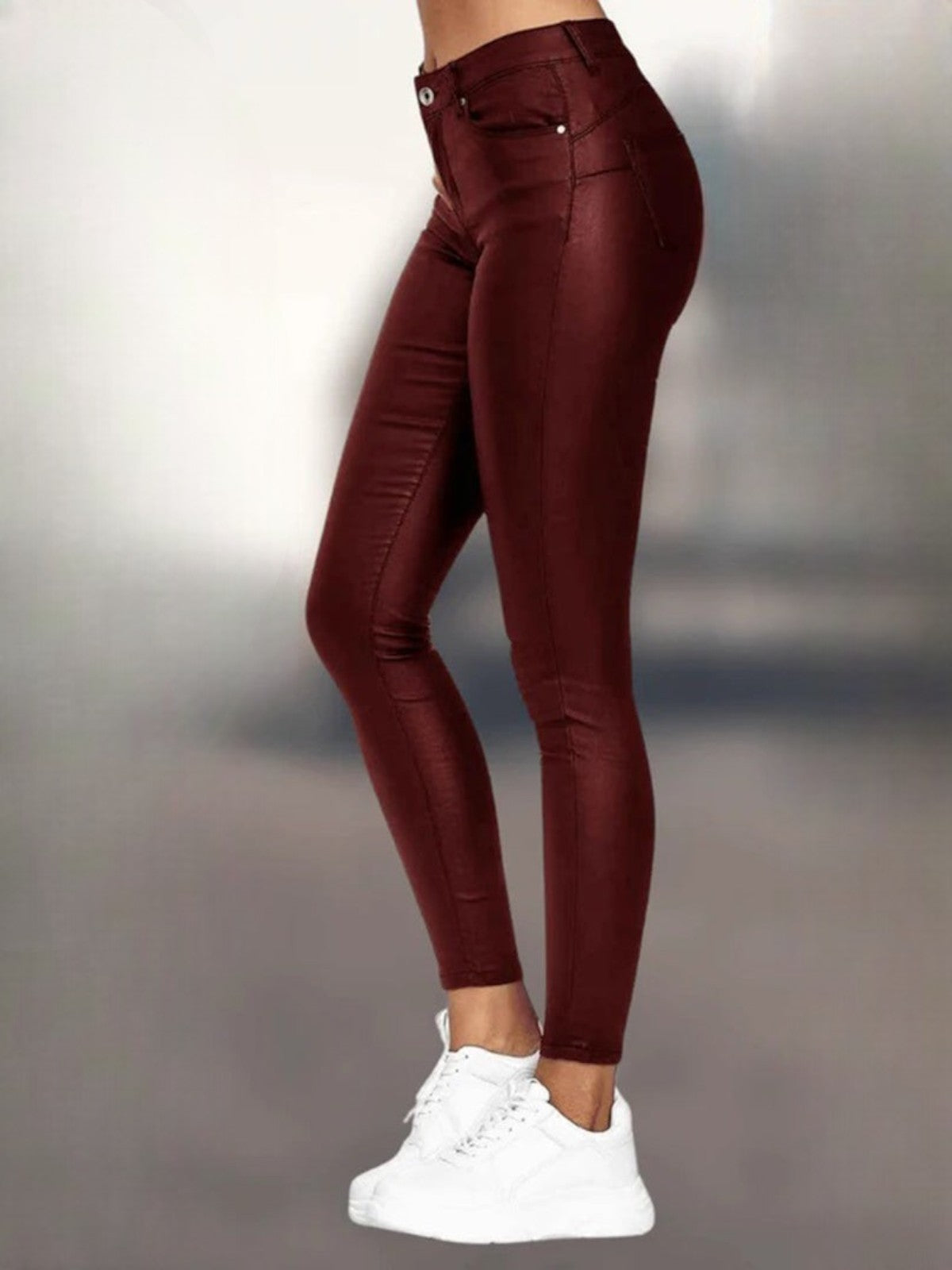 Mackenzie - Faux Leather Skinny Pants