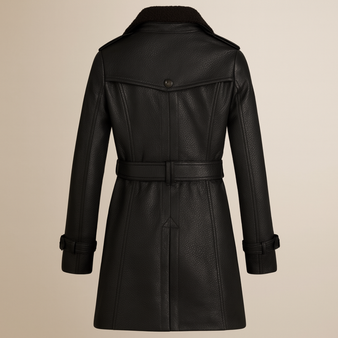 Lena™ | Classic Leather Coat