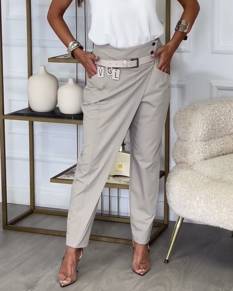 Bree - Patchwork Pants with Belt
