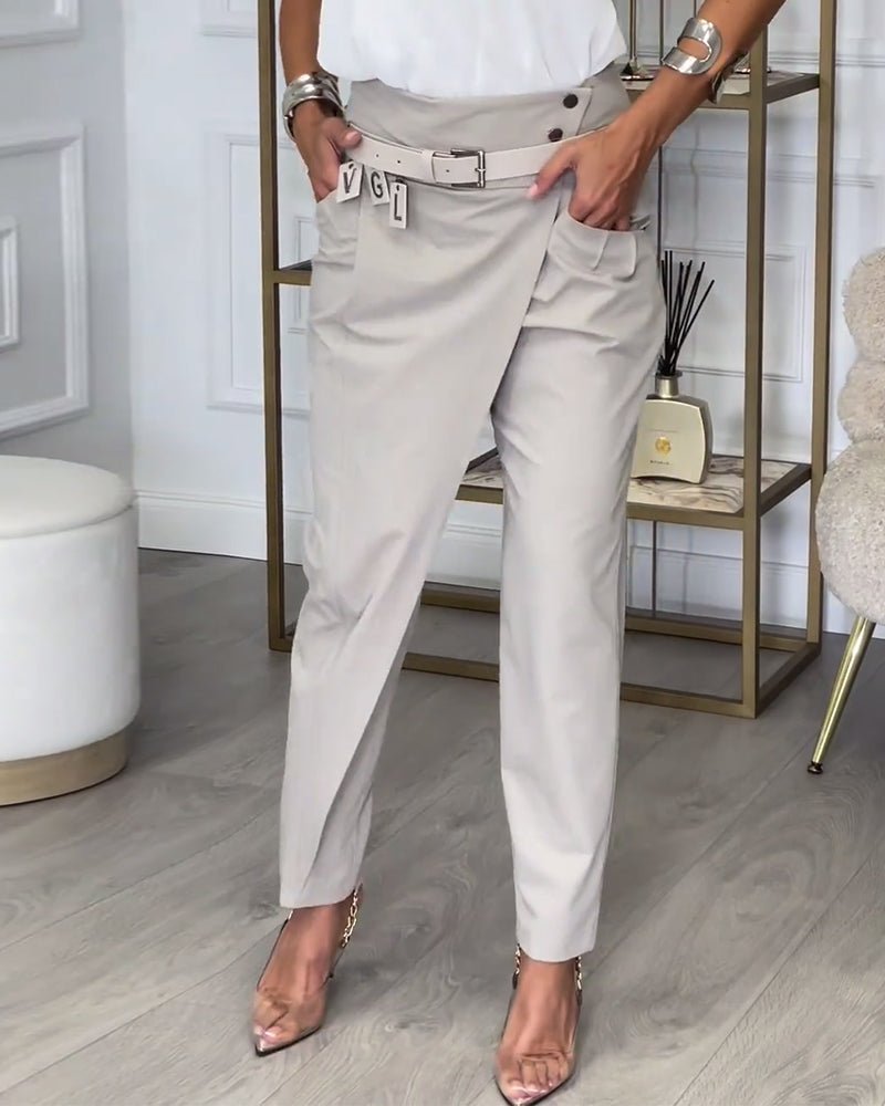 Bree - Patchwork Pants with Belt