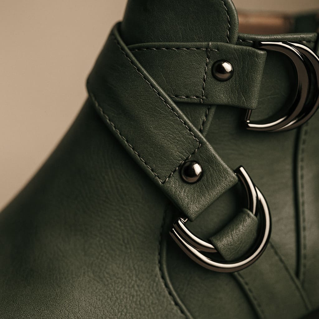 Valara Cross-Buckle Boots