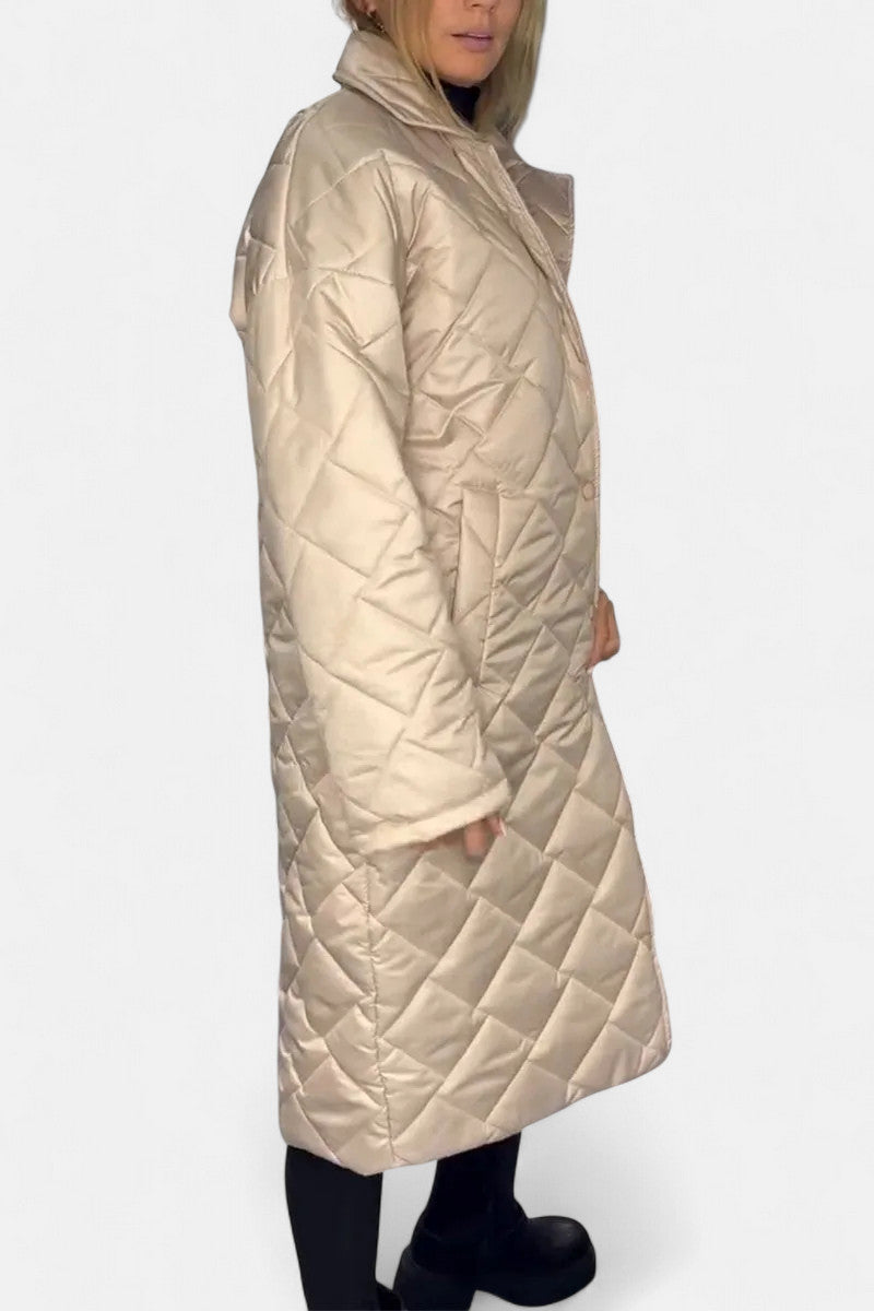 Anaïs – Quilted Coat with Leopard Lining