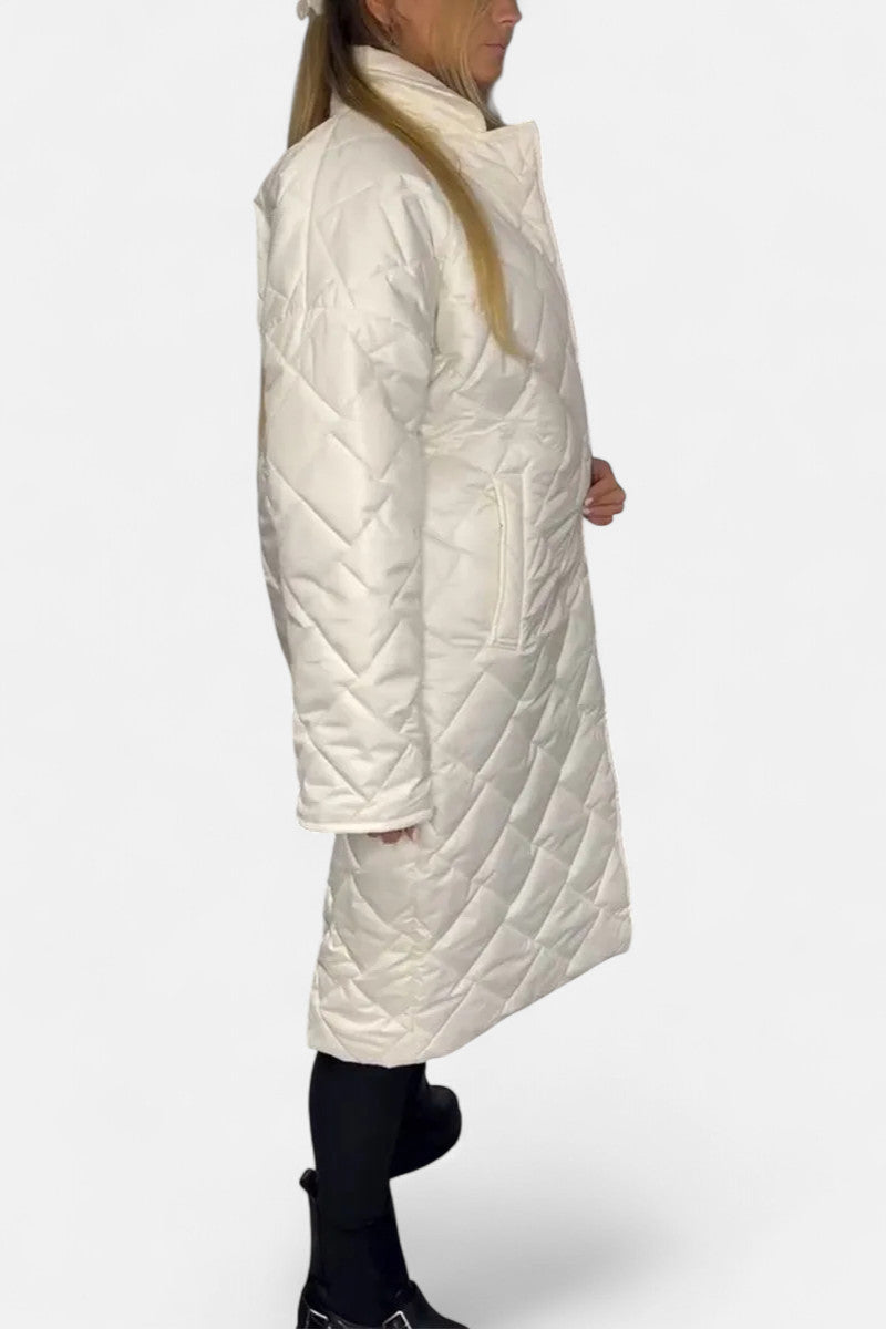 Anaïs – Quilted Coat with Leopard Lining