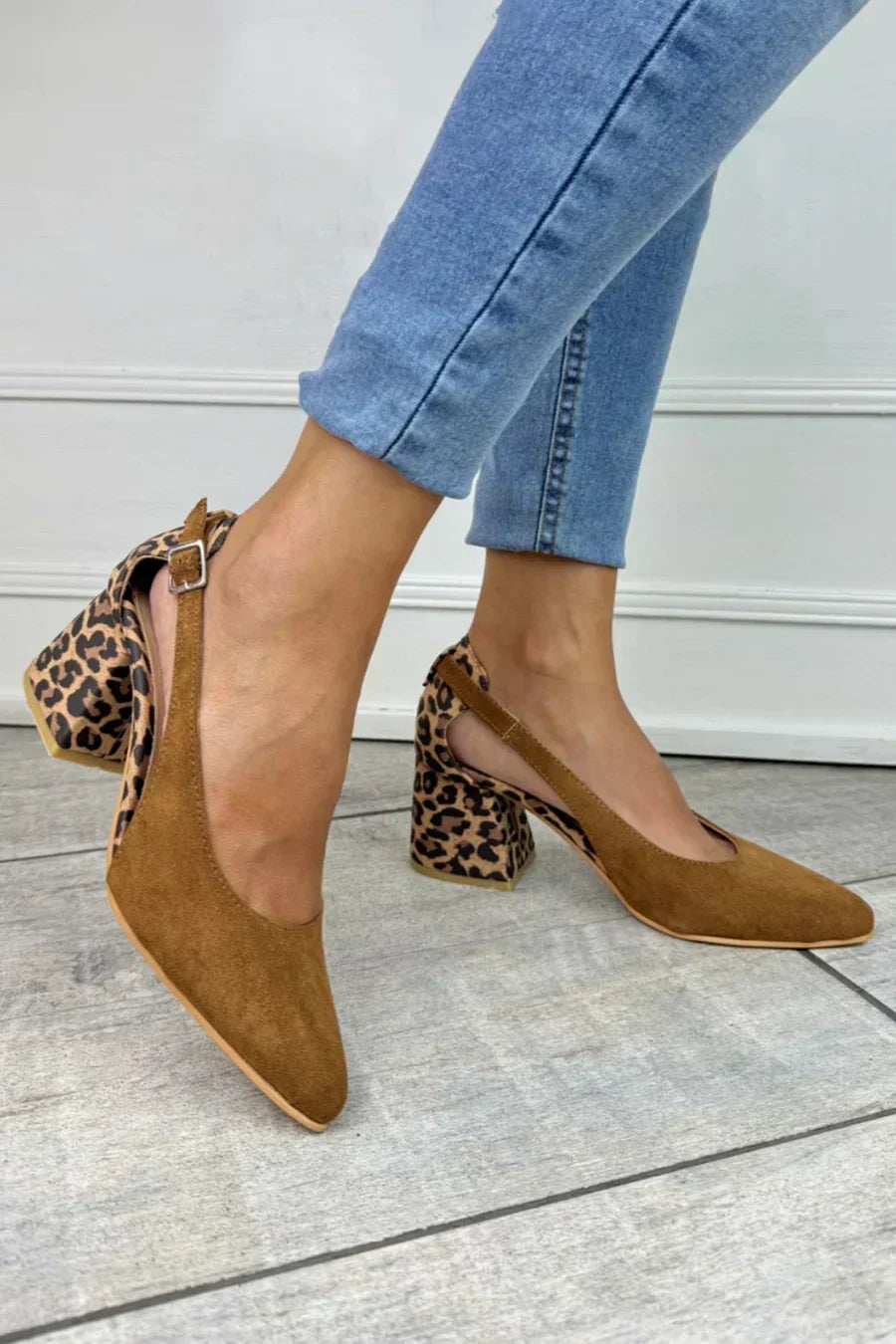 LEOPARD PRINT HEEL SLINGBACKS – Ellison New York