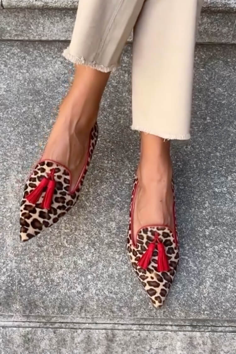 POINTED LOAFER WITH RED TASSELS – Ellison New York