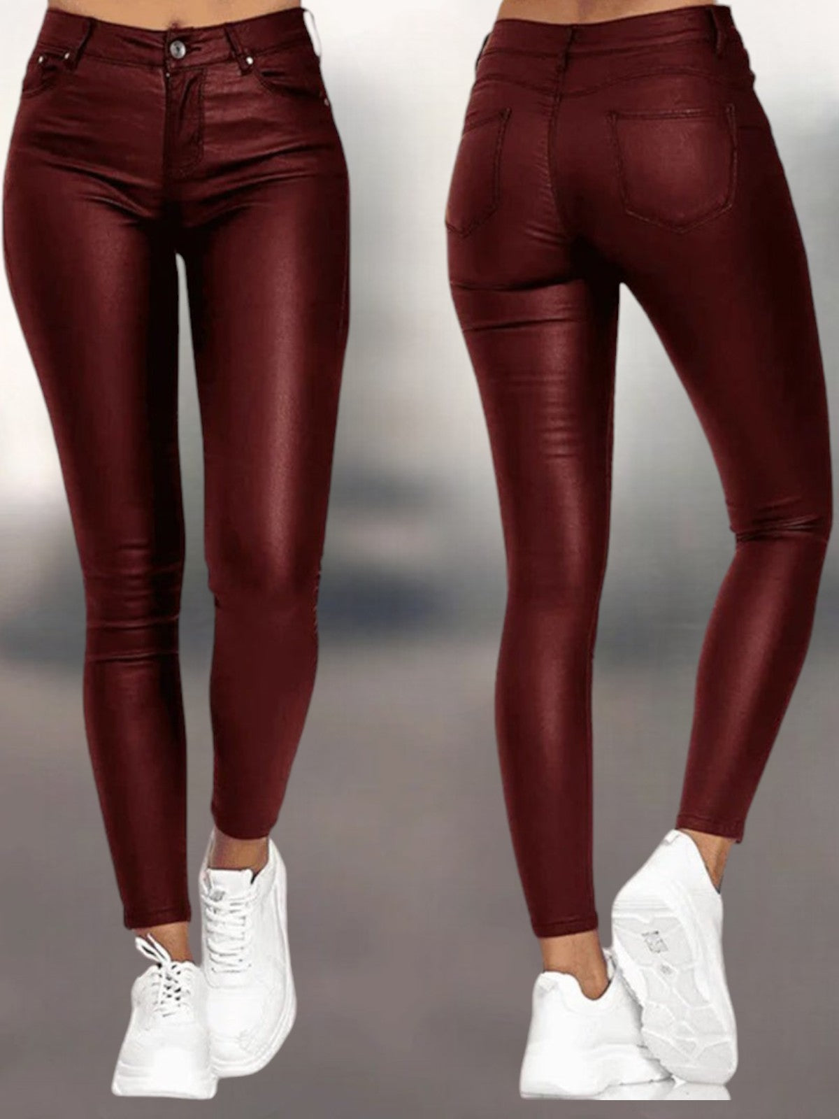 Mackenzie - Faux Leather Skinny Pants