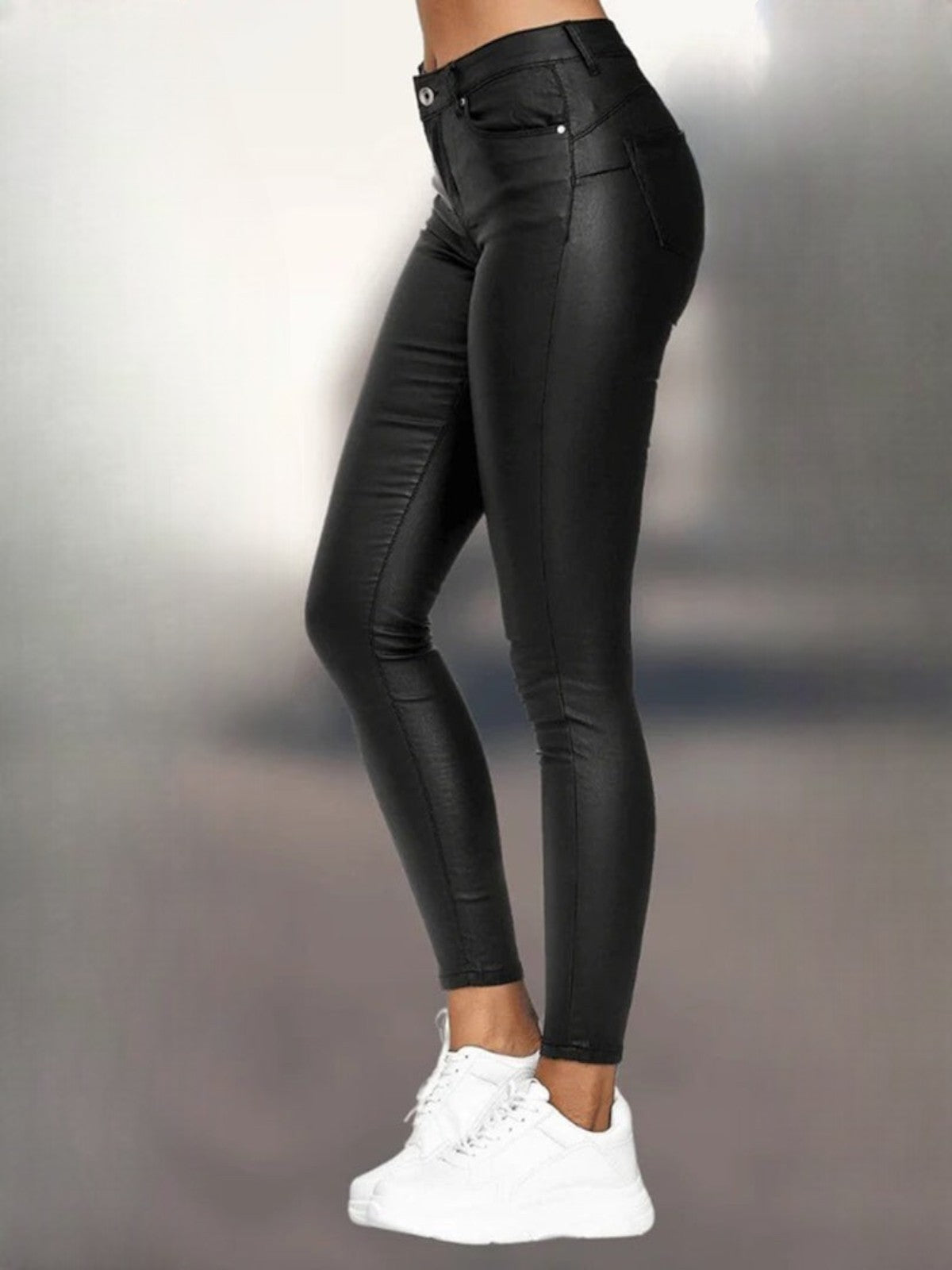 Mackenzie - Faux Leather Skinny Pants
